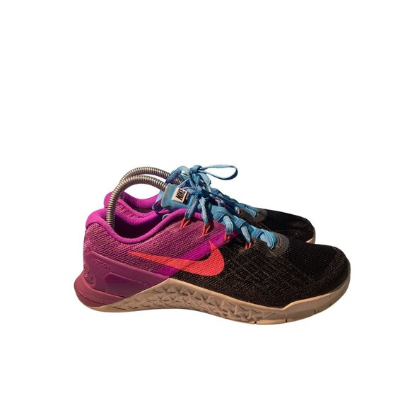 Nike 849407 Metcon 3 Women's Size 6 Black Pink Mesh sneakers Training Shoes - Picture 5 of 8